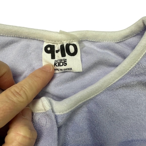 Cotton On Purple Terrycloth Romper - Picture 2 of 4